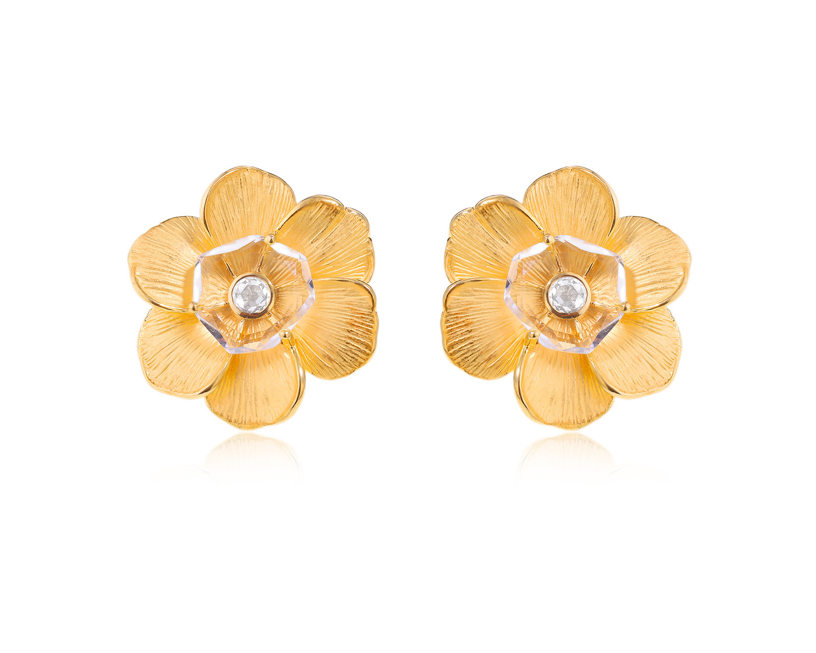 Оригинальные золотые серьги Carrera y Carrera Gardenia