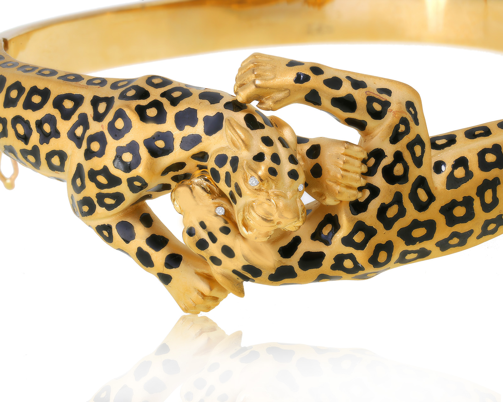 Оригинальный золотой браслет с эмалью Carrera y Carrera