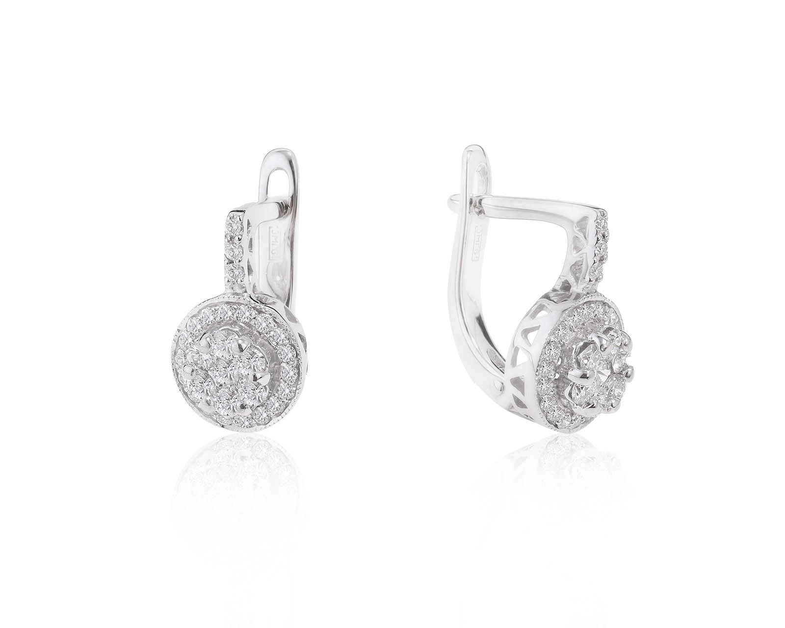 Роскошные золотые серьги с бриллиантами 0.72ct 170522/2