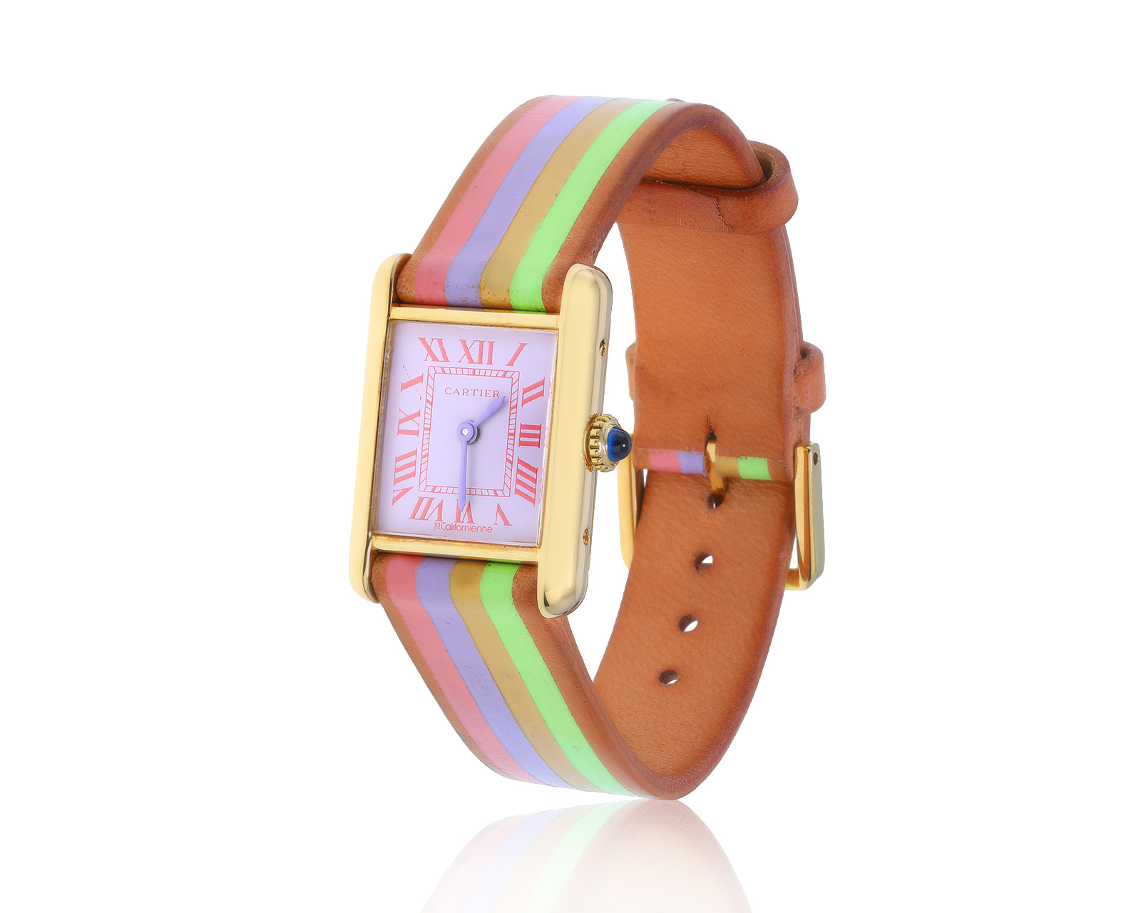 Оригинальные серебряные часы Cartier La Californienne 310124/4