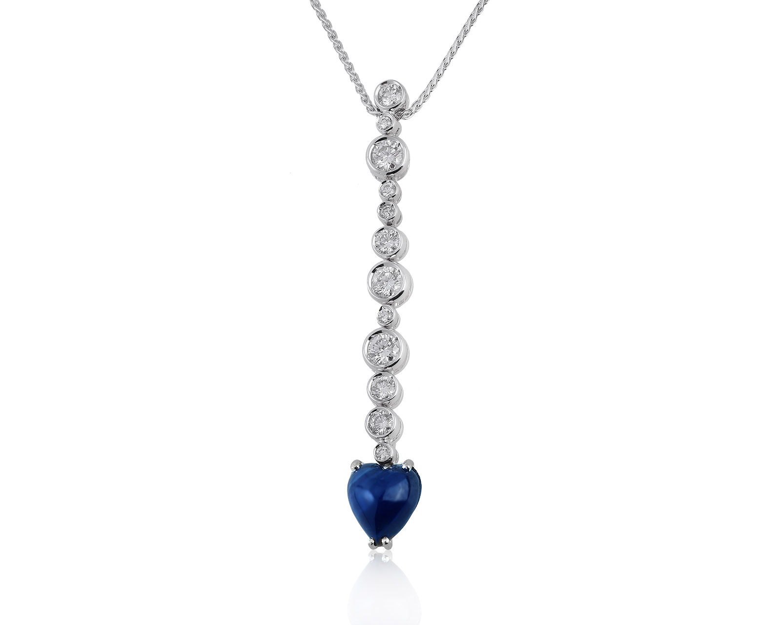 Оригинальный золотой кулон с сапфиром 3.48ct Antonini 110821/2 Оригинальный золотой кулон с сапфиром 3.48ct Antonini 110821/2
