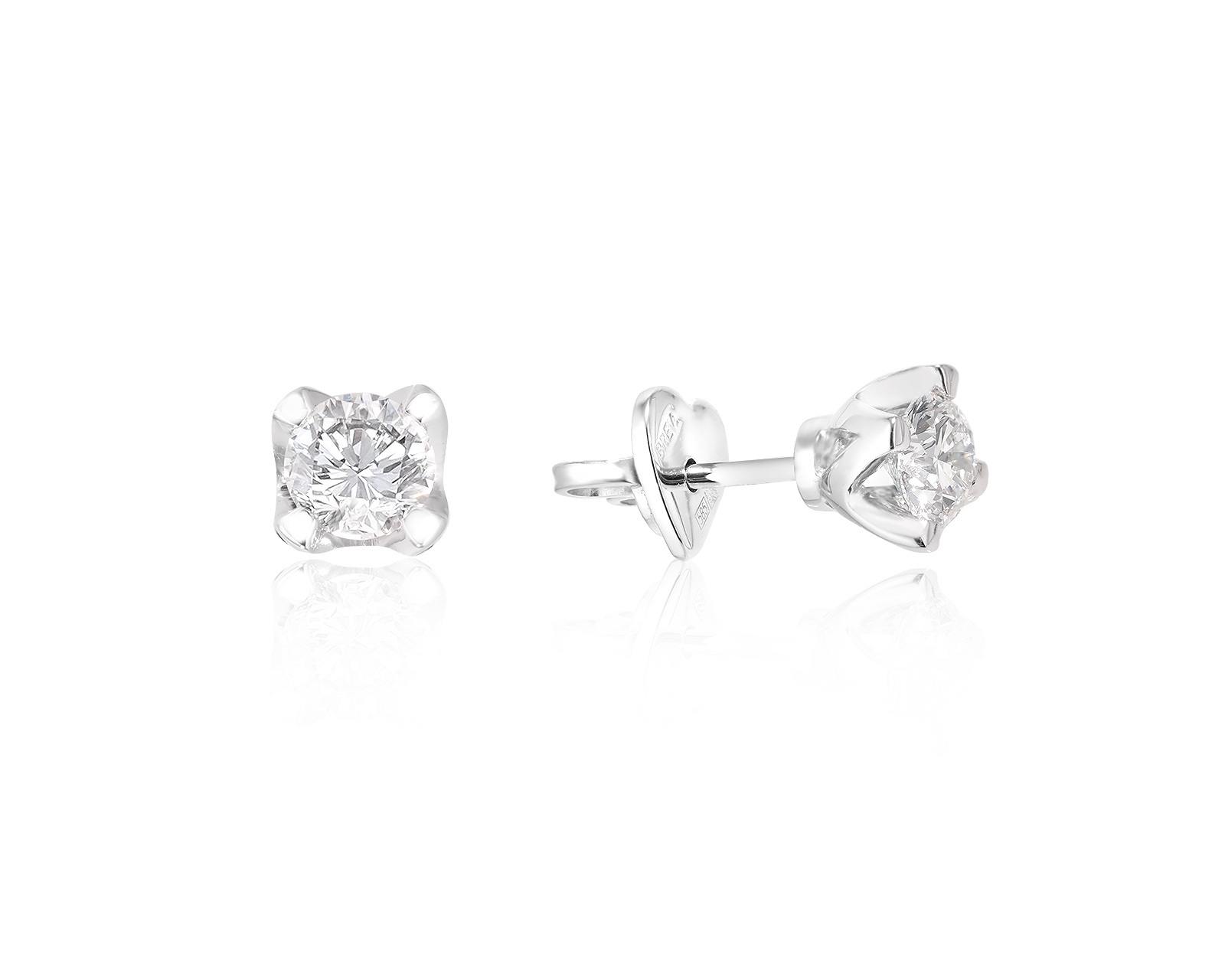 Золотые серьги с бриллиантами 1.01ct 030924/3