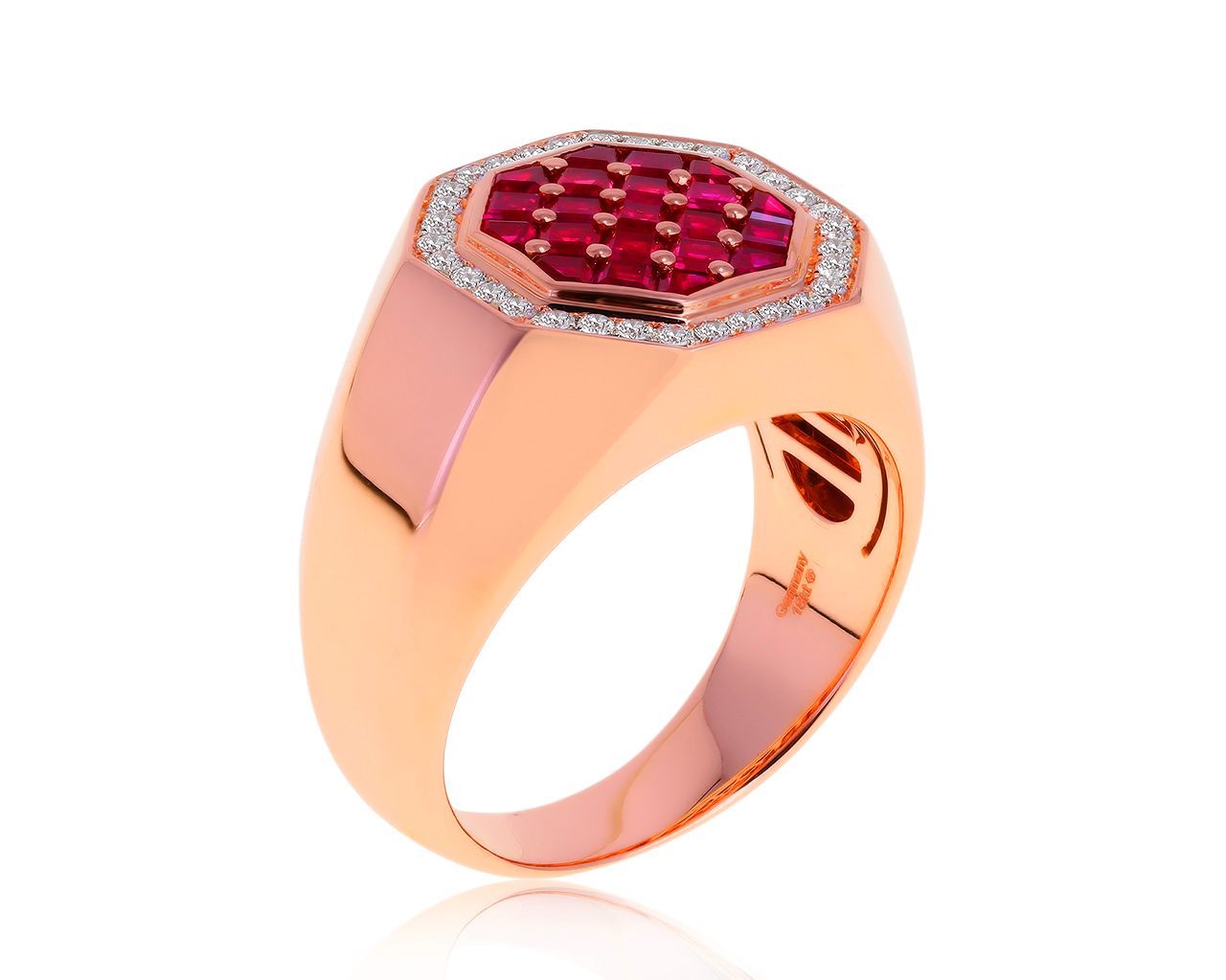 Великолепное золотое кольцо с рубинами 1.80ct 071220/2