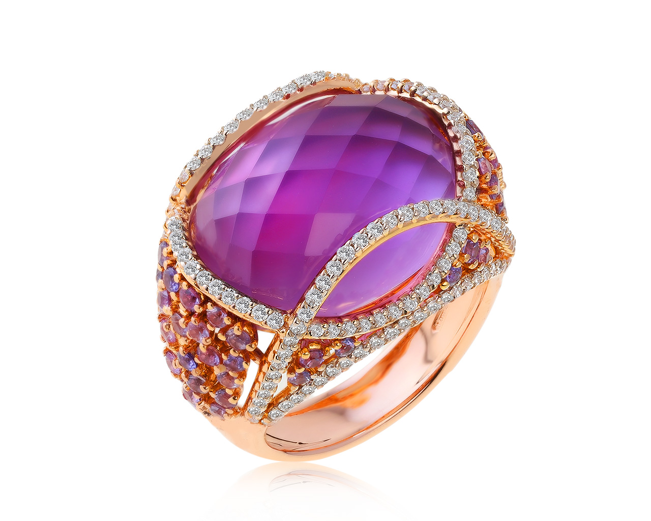 Оригинальное золотое кольцо с аметистом 20.60ct Giovanni Ferraris 140421/7