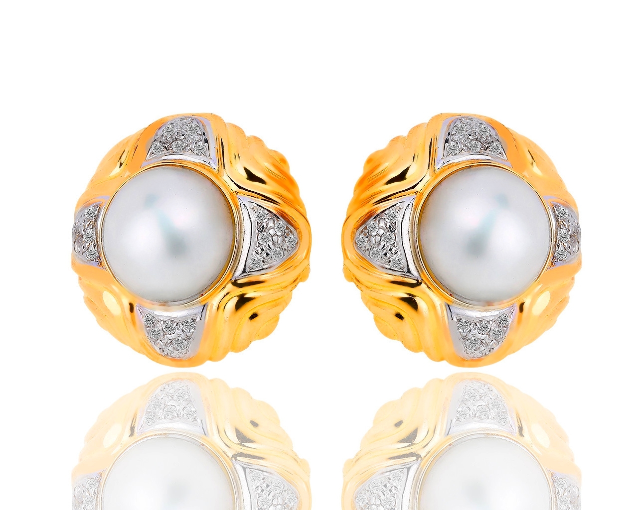 Золотые серьги с бриллиантами 0.32ct 260119/7
