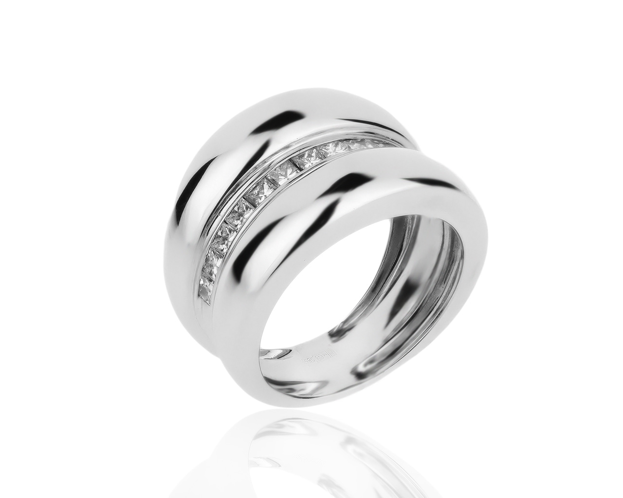 Престижное золотое кольцо с бриллиантами 0.98ct