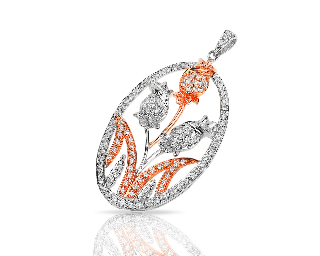 Потрясающий золотой кулон с бриллиантами 0.70ct 280218/5