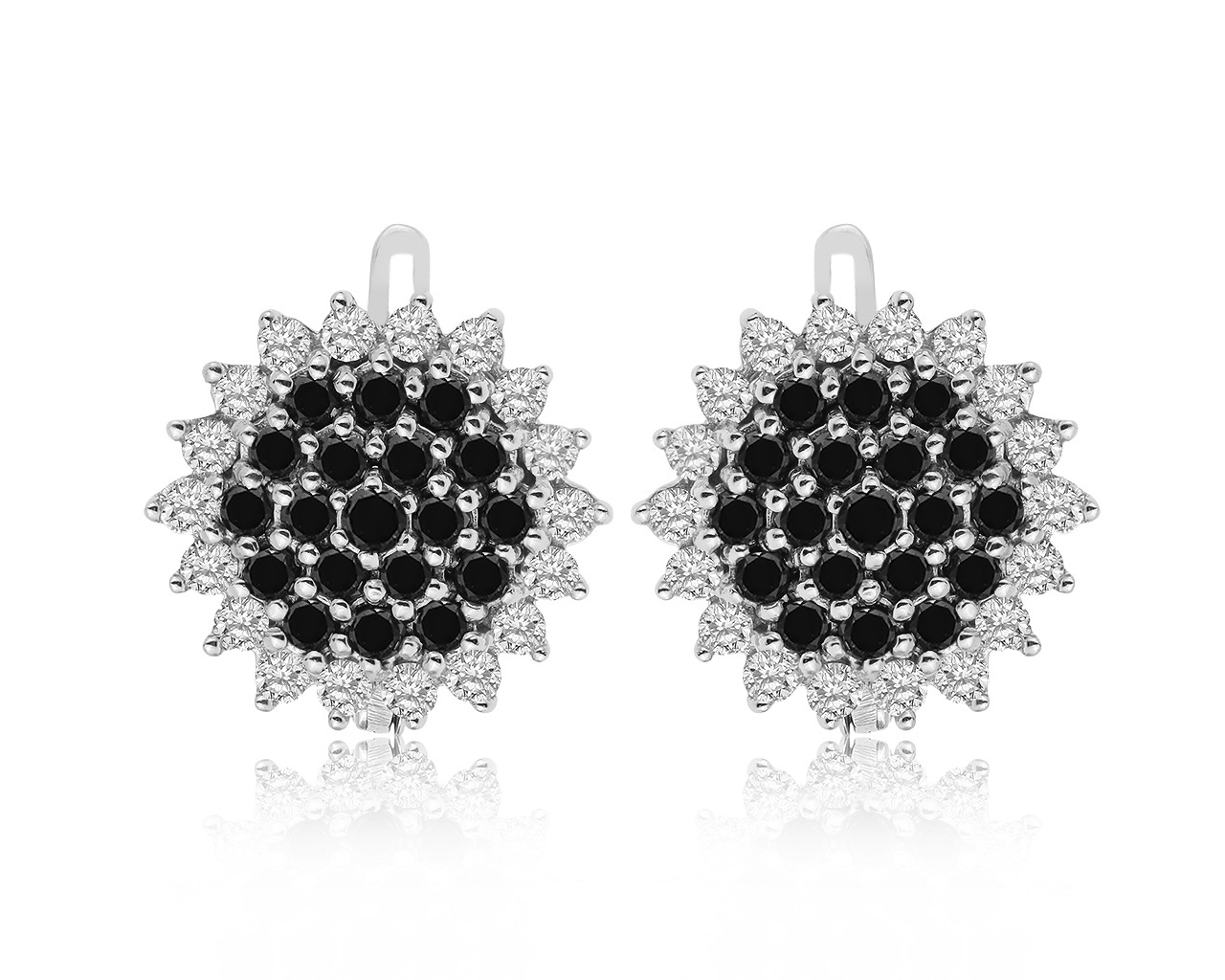 Великолепные золотые серьги с бриллиантами 1.76ct 310820/19