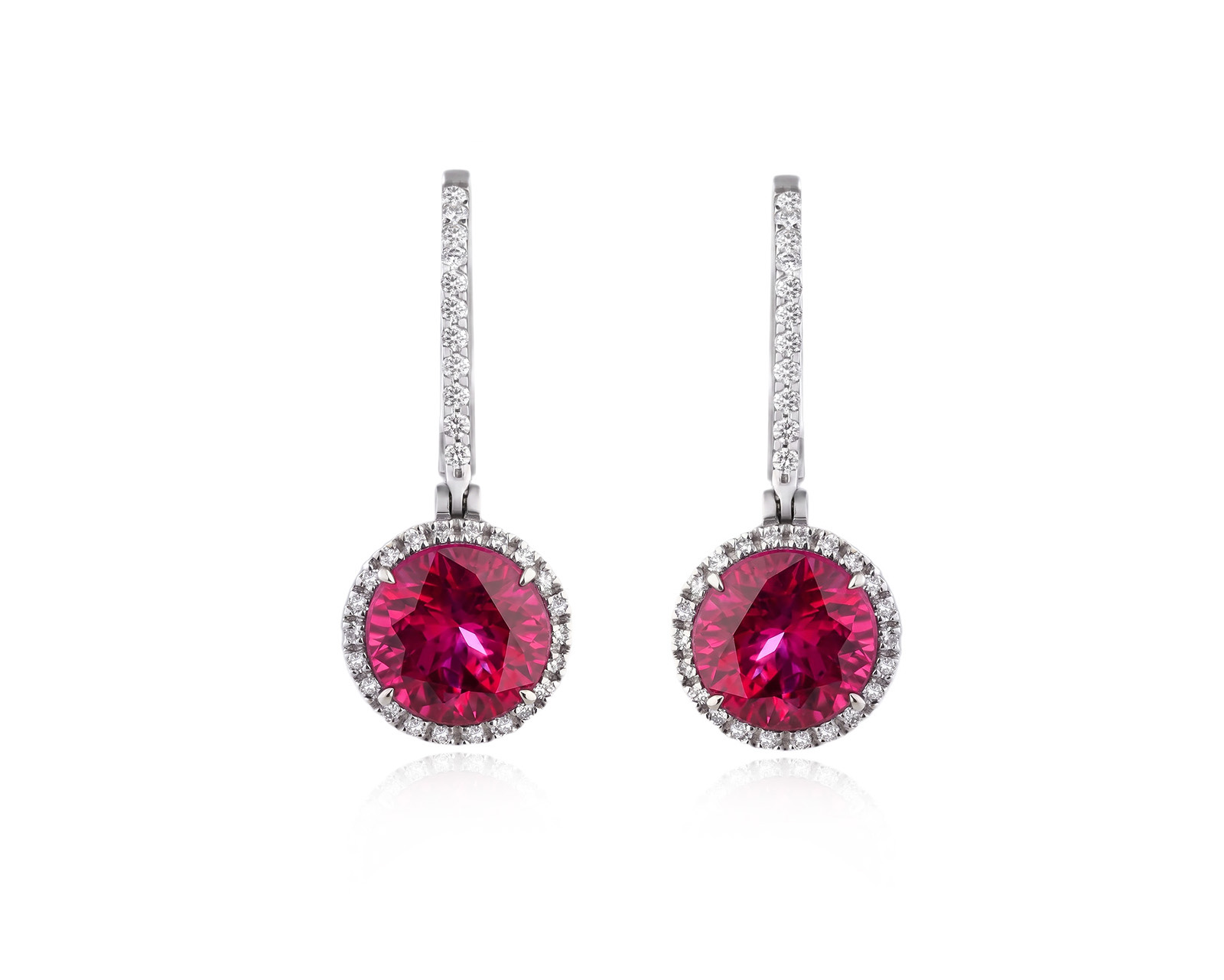 Оригинальные золотые серьги турмалинами рубеллитами 5.03ct Lykov`s Jewellery 040626/КМ395
