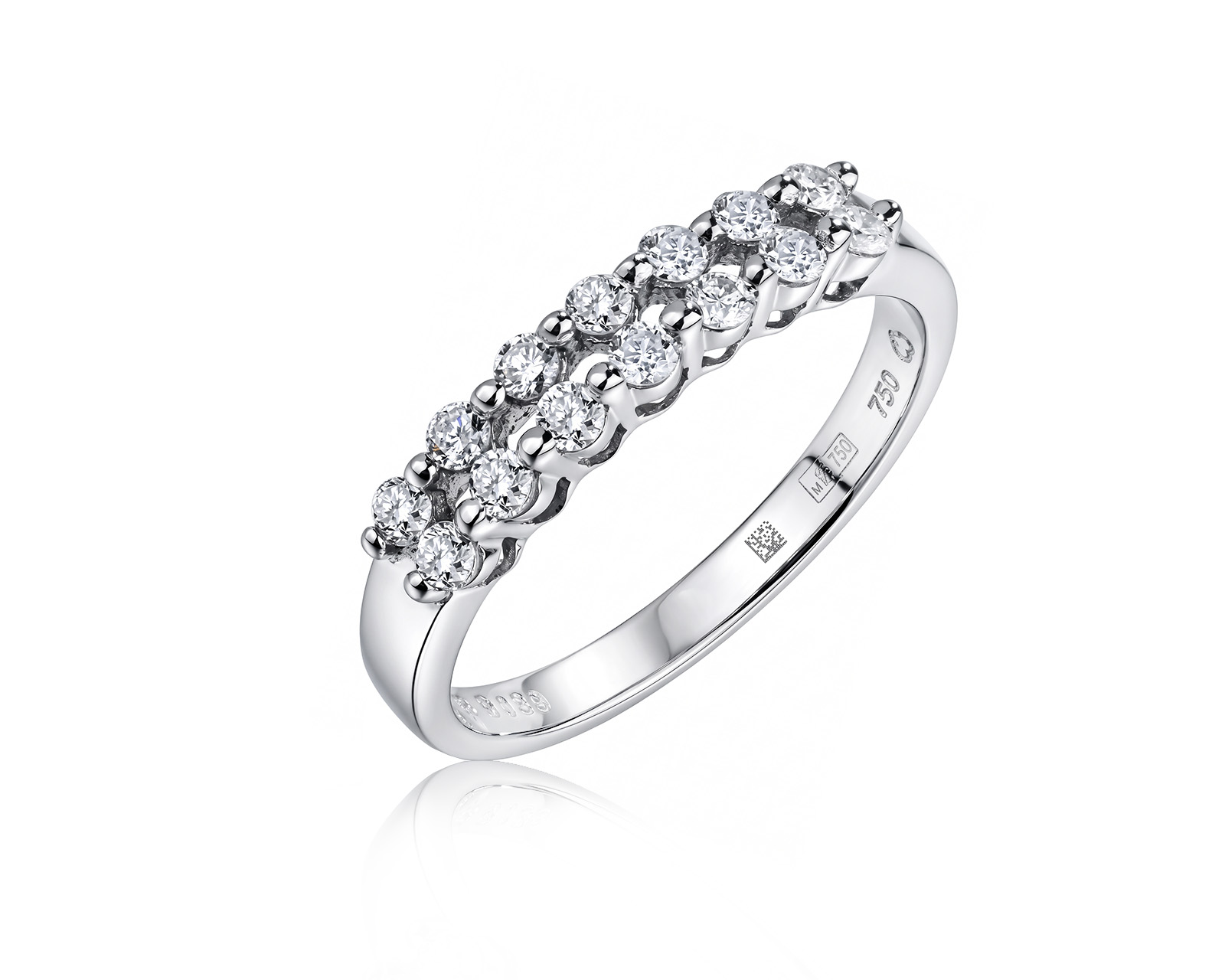 Золотое кольцо с бриллиантами 0.39ct 280826/2