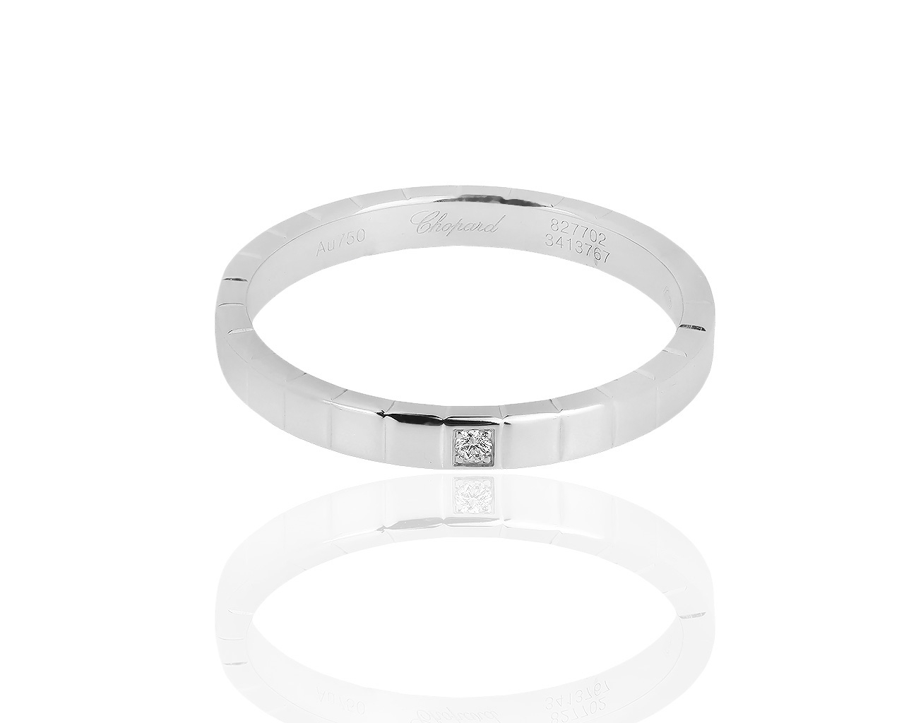 Модное золотое кольцо с бриллиантом Chopard Ice Cube 031118/2