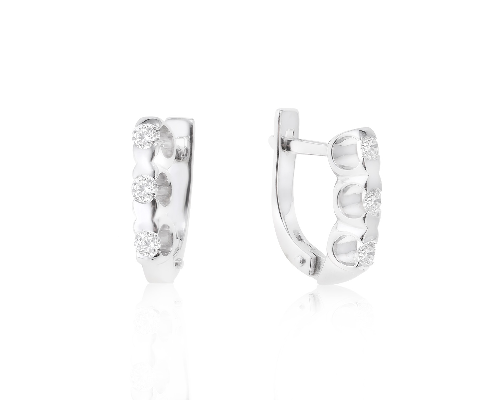 Нарядные золотые серьги с бриллиантами 0.29ct 281022/1