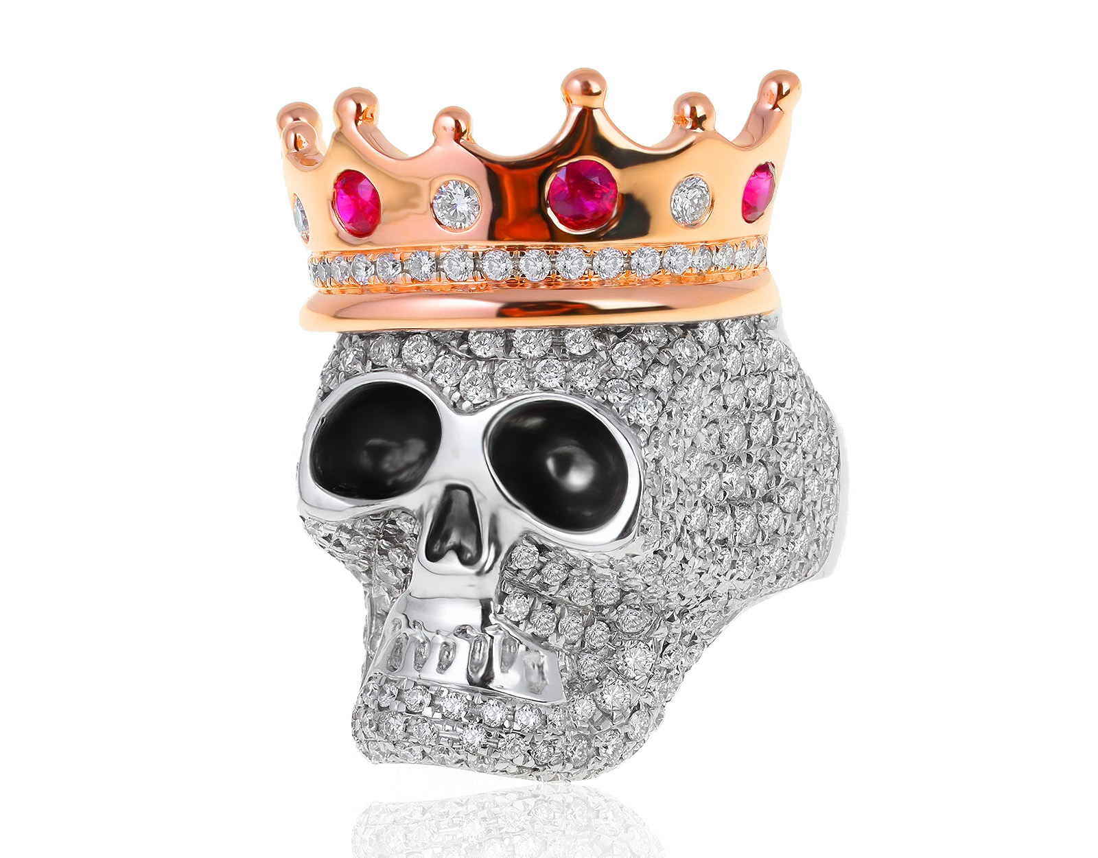 Оригинальное золотое кольцо с бриллиантами 2.46ct Gavello Skull 050621/3