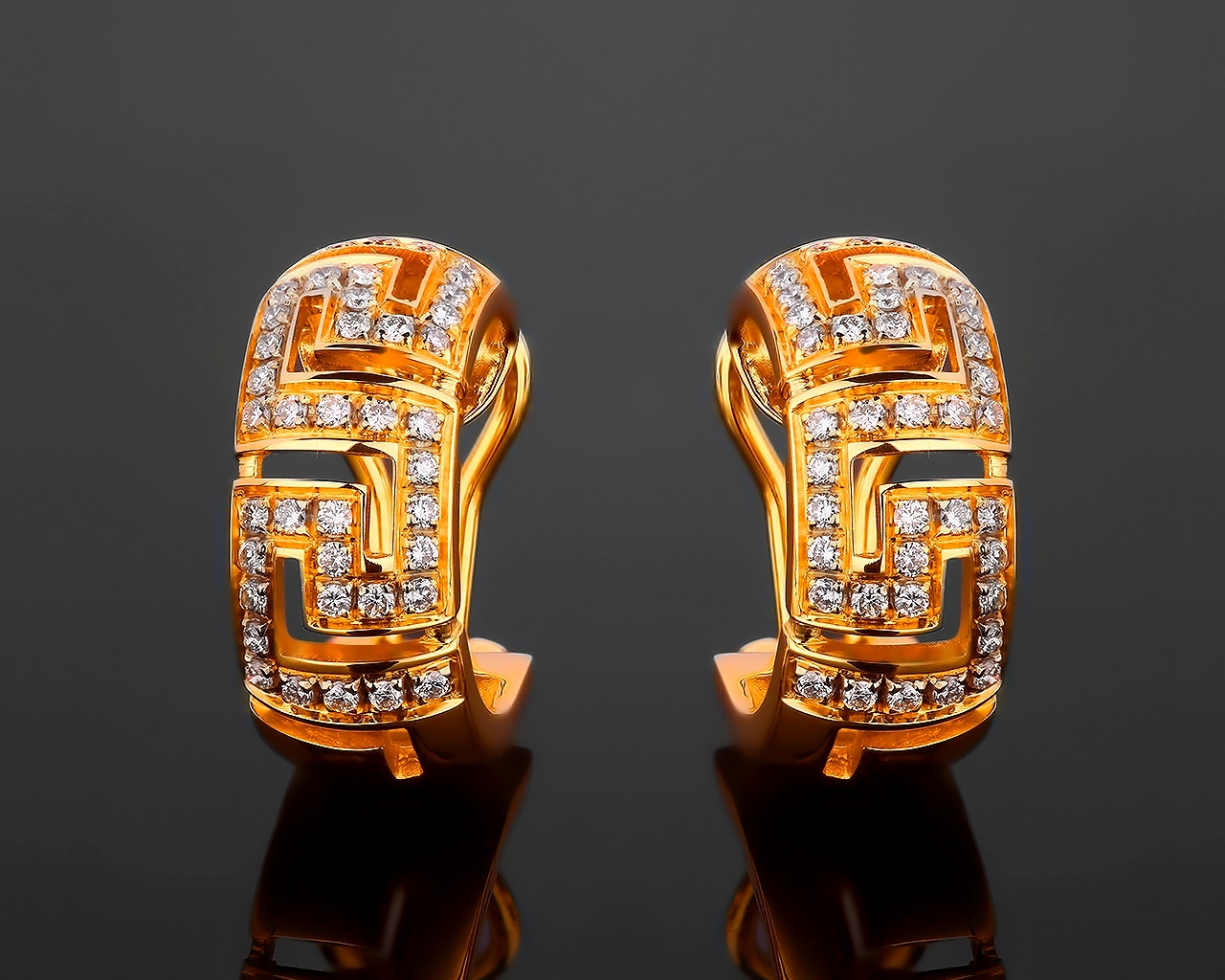 Золотые серьги с бриллиантами 0.80ct Versace 241217/5