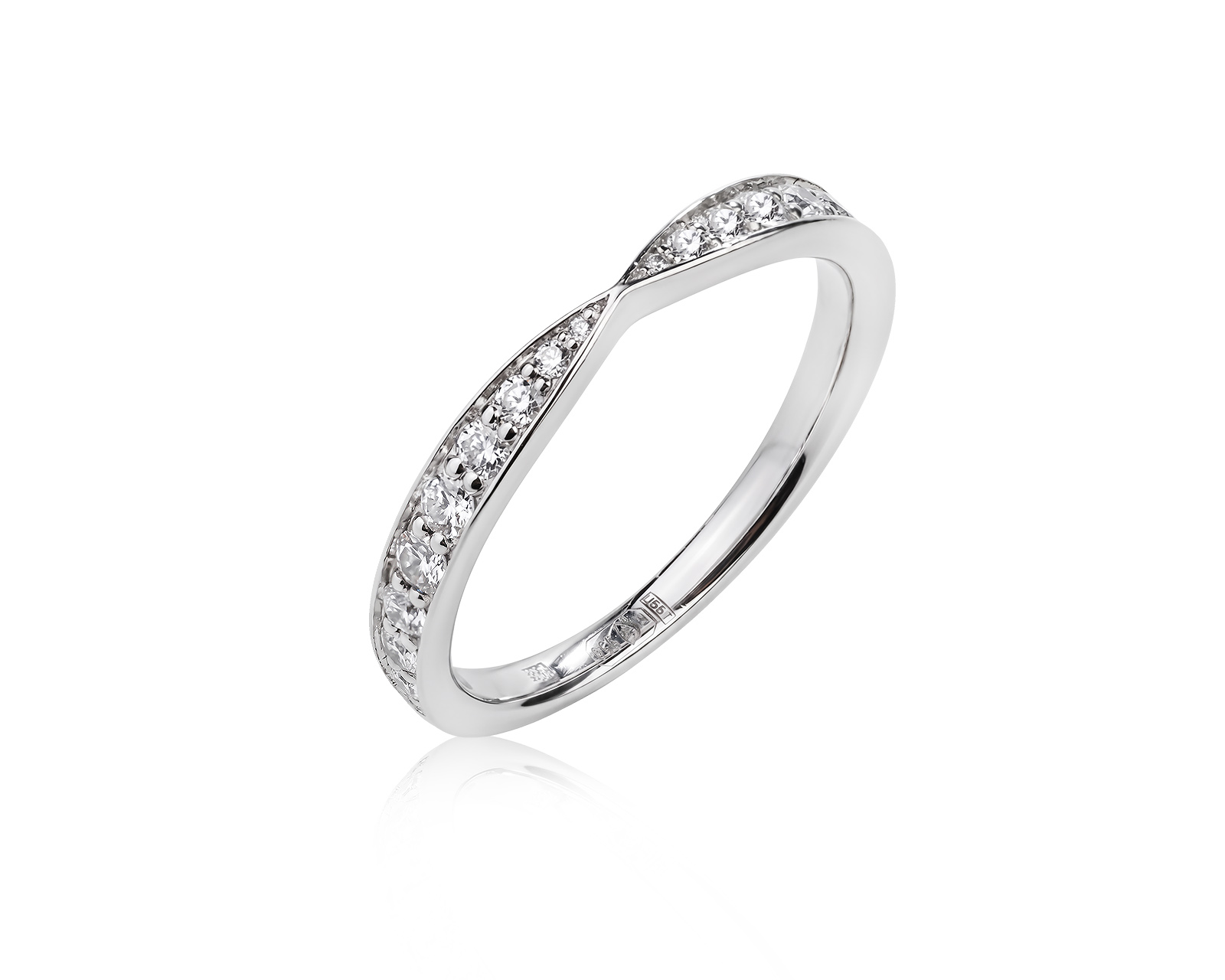 Оригинальное платиновое кольцо с бриллиантами 0.23ct Tiffany&Co Harmony 220526/3