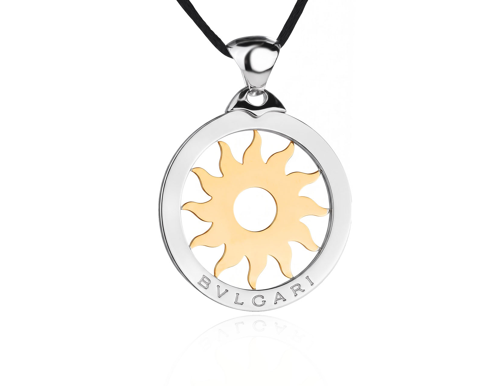Оригинальный золотой кулон Bvlgari Tondo Sun