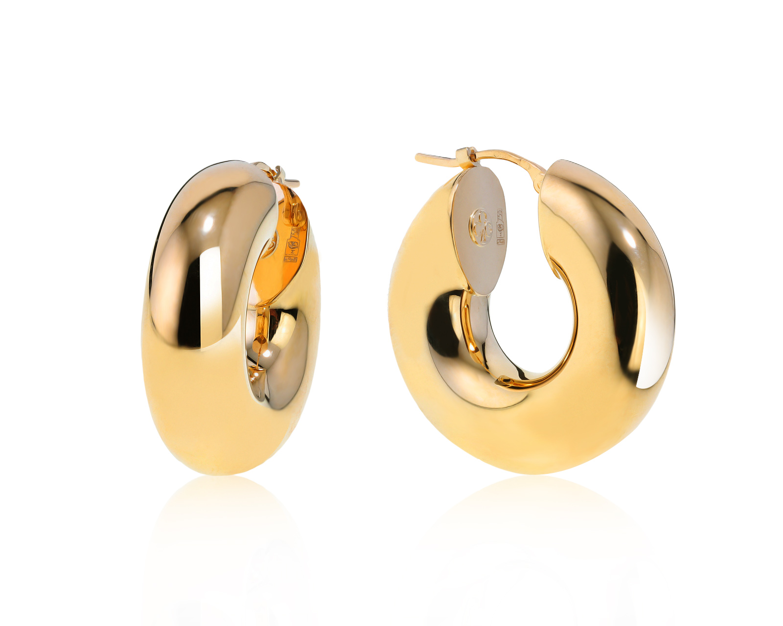 Солидные золотые серьги