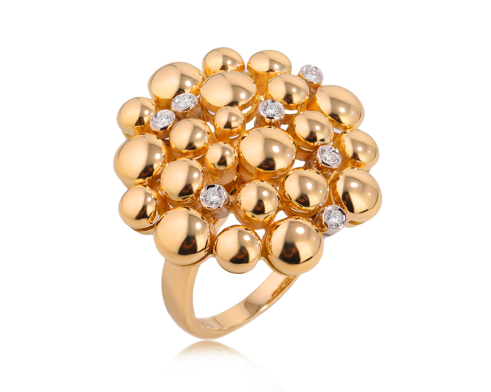 Оригинальное золотое кольцо с бриллиантами 0.12ct Antonini 311225/1