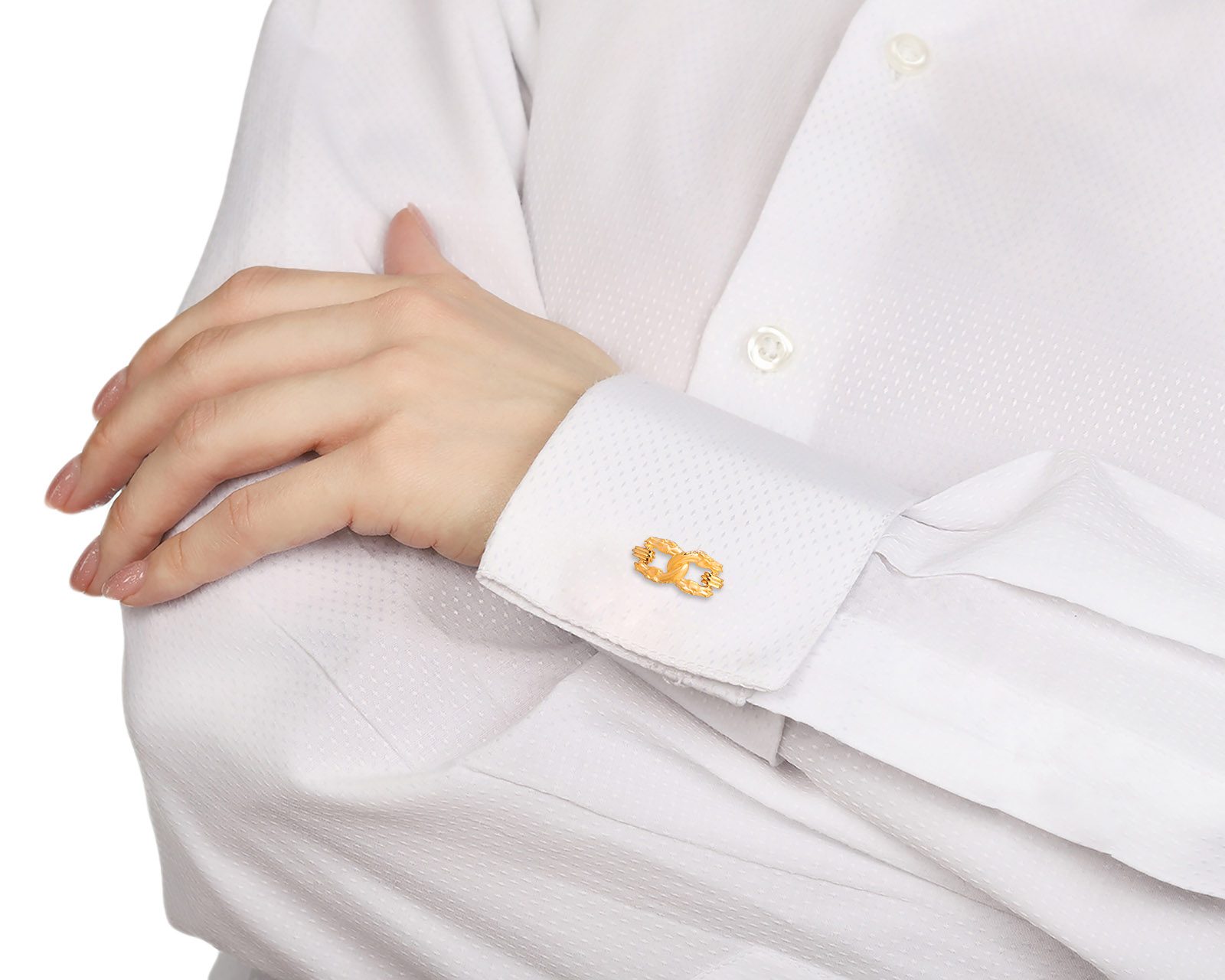 Оригинальные золотые запонки Carrera y Carrera Double Horse