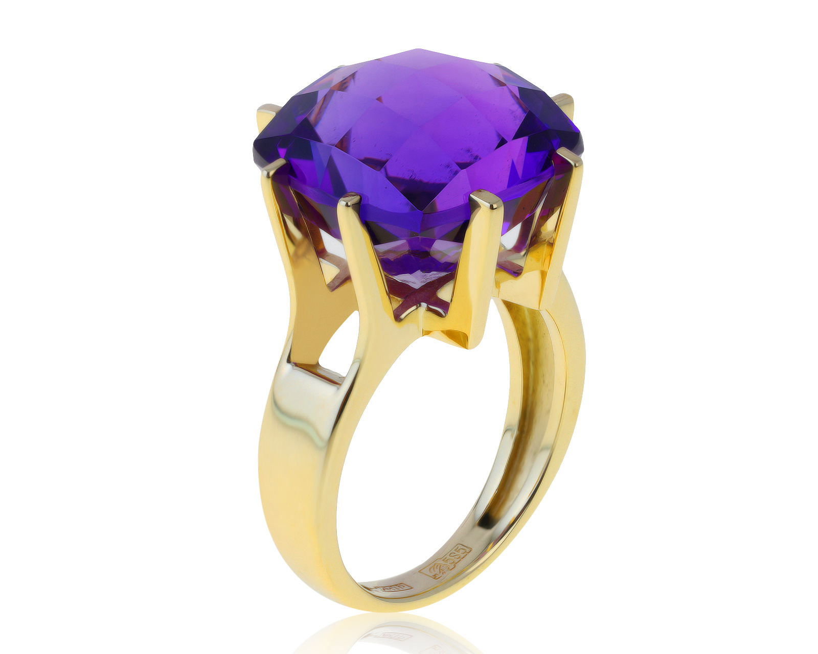 Завораживающее золотое кольцо с аметистом 15.83ct 300521/1