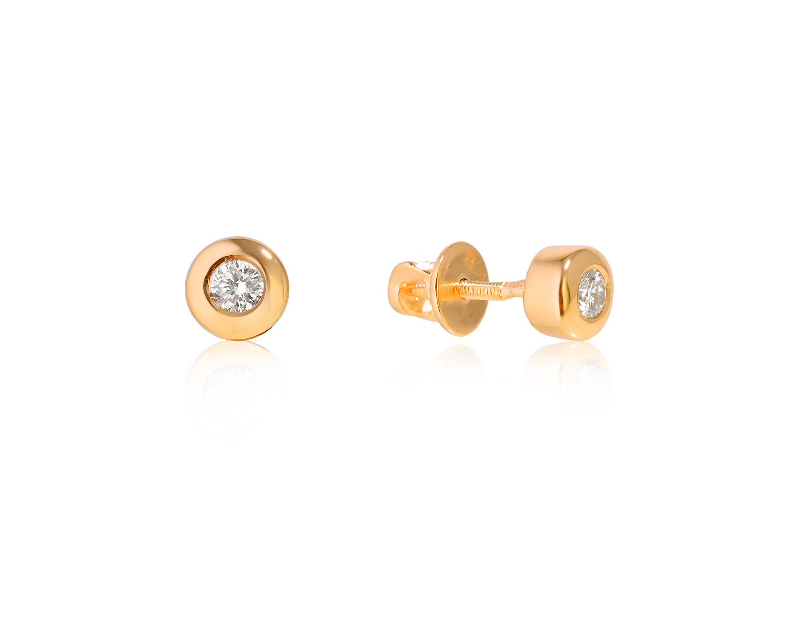 Золотые серьги с бриллиантами 0.20ct 210225/4 Золотые серьги с бриллиантами 0.20ct 210225/4