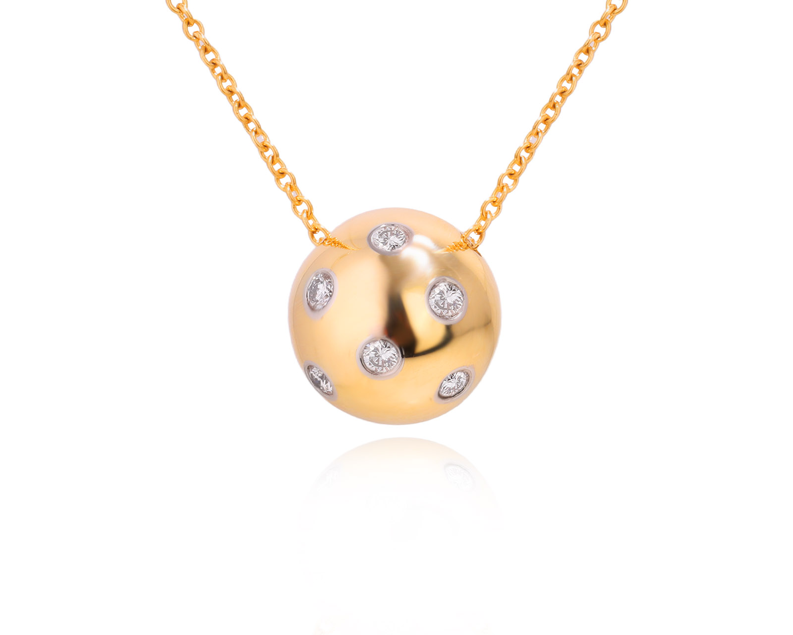 Оригинальное золотое колье Tiffany&Co Etoile Diamond Ball 210525/4