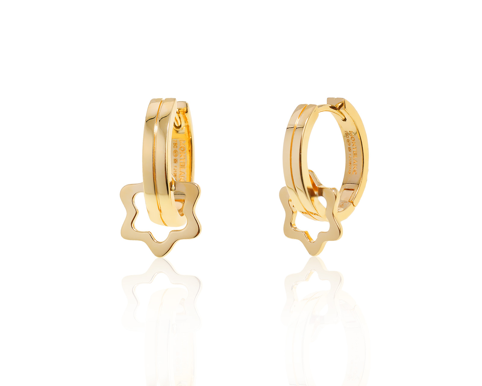 Оригинальные золотые серьги Montblanc 050124/2