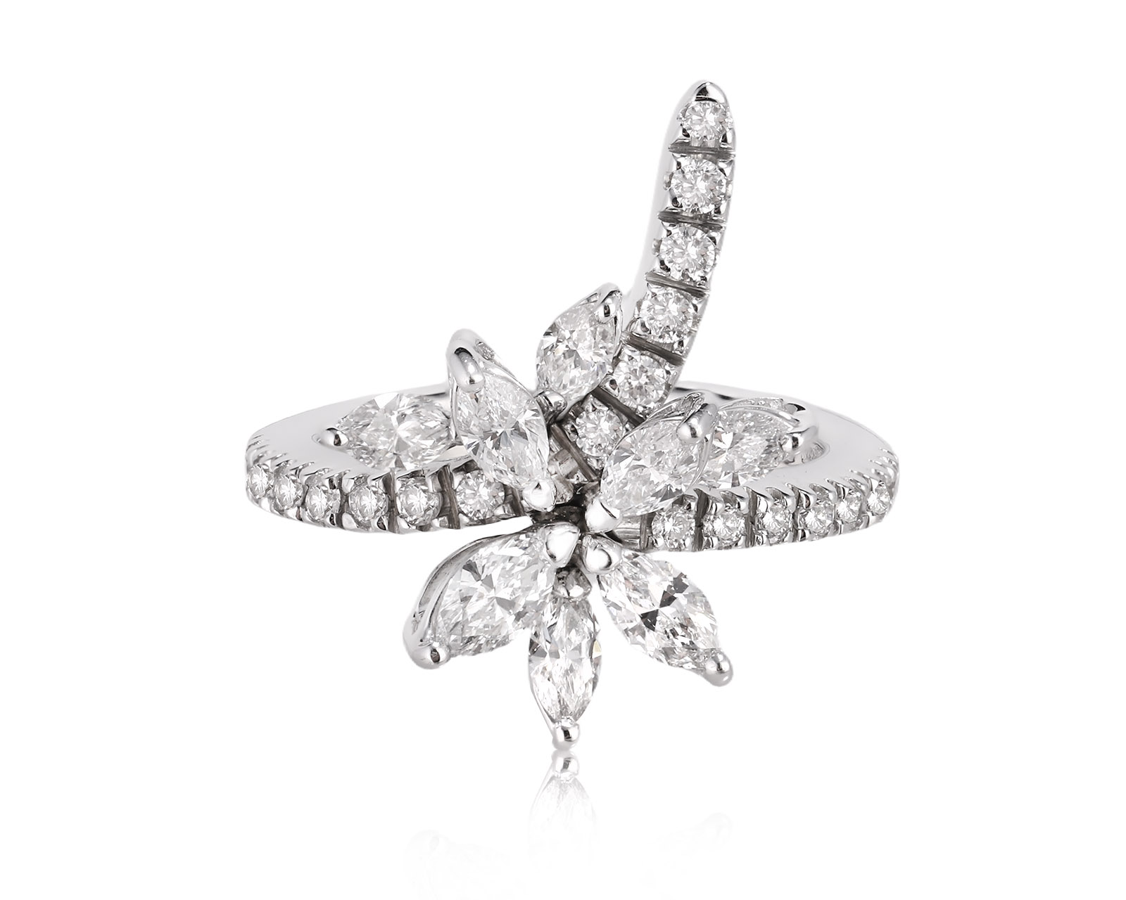 Оригинальное золотое кольцо с бриллиантами 1.13ct Stefan Hafner