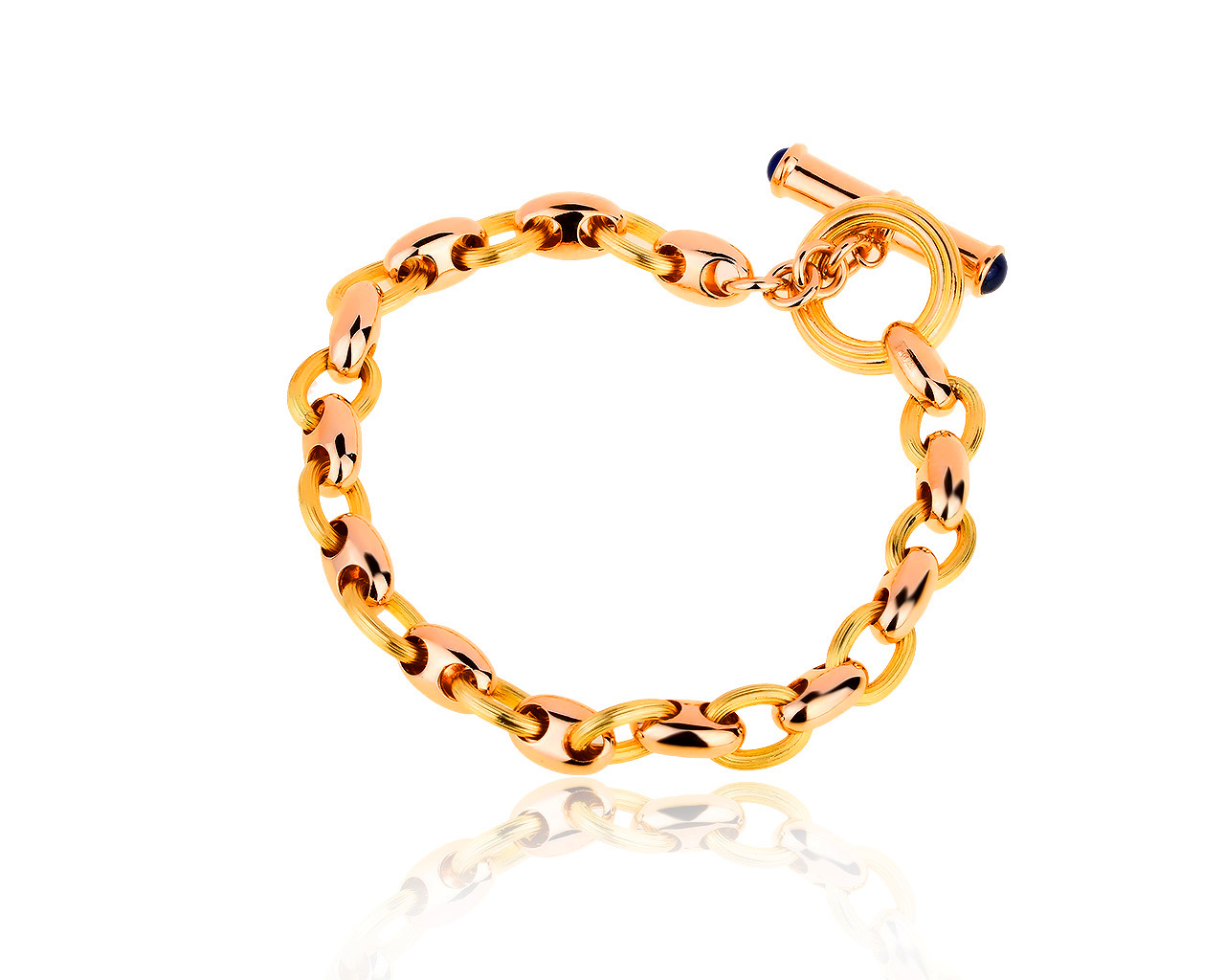 Внушительный золотой браслет с сапфирами 0.85ct 210419/2