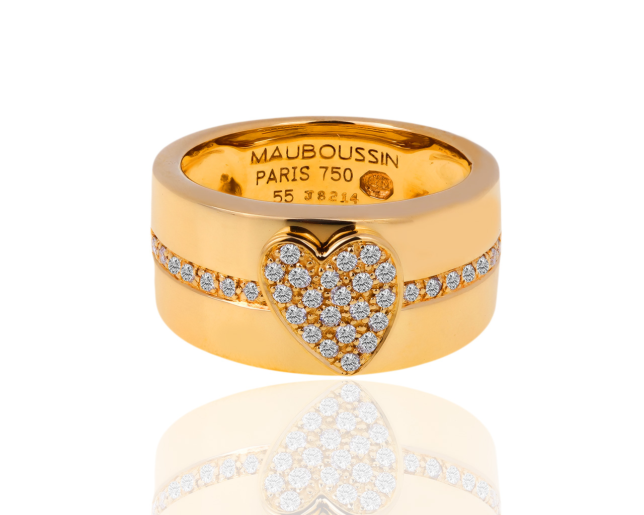 Золотое кольцо с бриллиантами 0.33ct Mauboussin Heart 131118/8