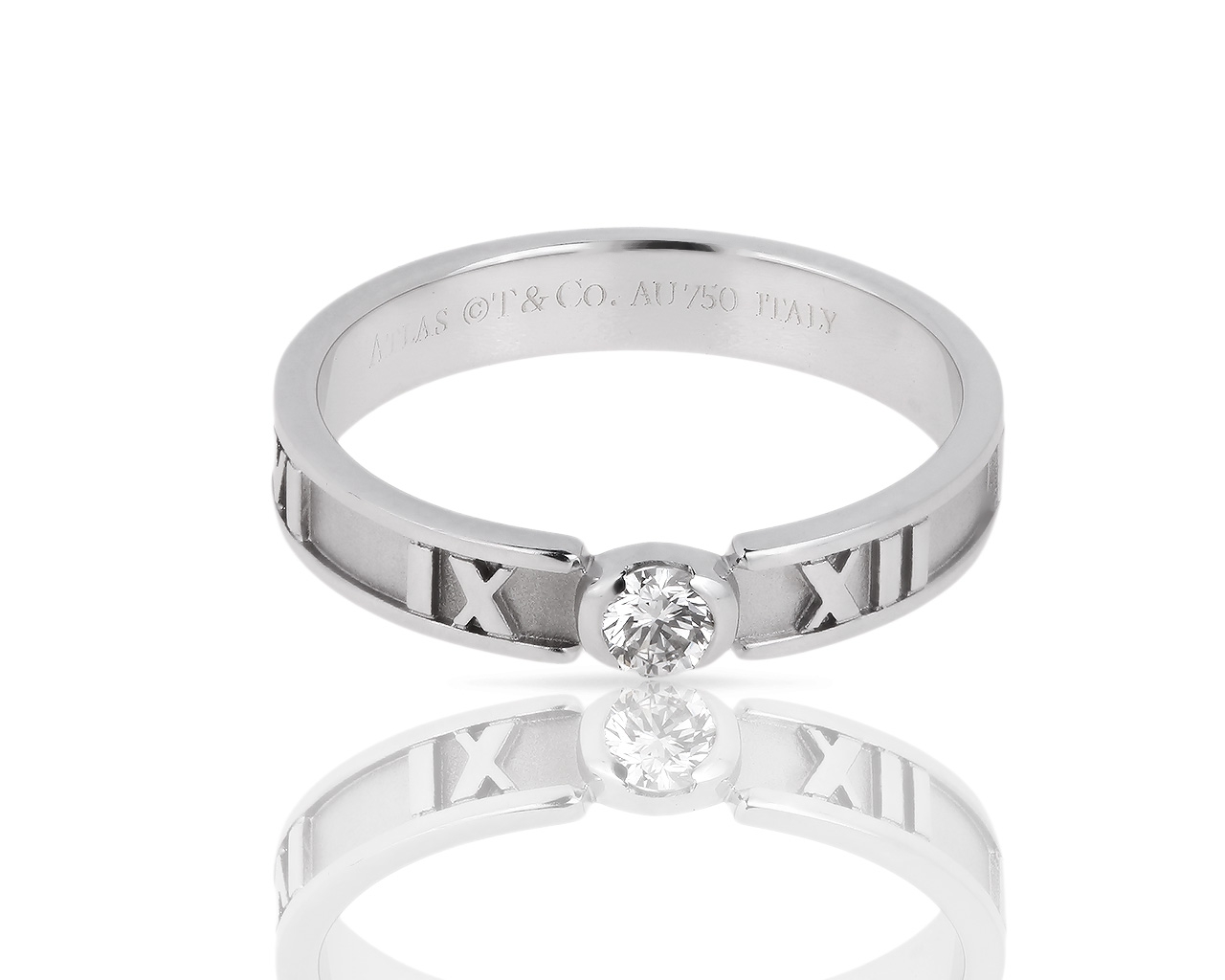 Золотое кольцо с бриллиантом 0.11ct Tiffany&Co Atlas Золотое кольцо с бриллиантом 0.11ct Tiffany&Co Atlas