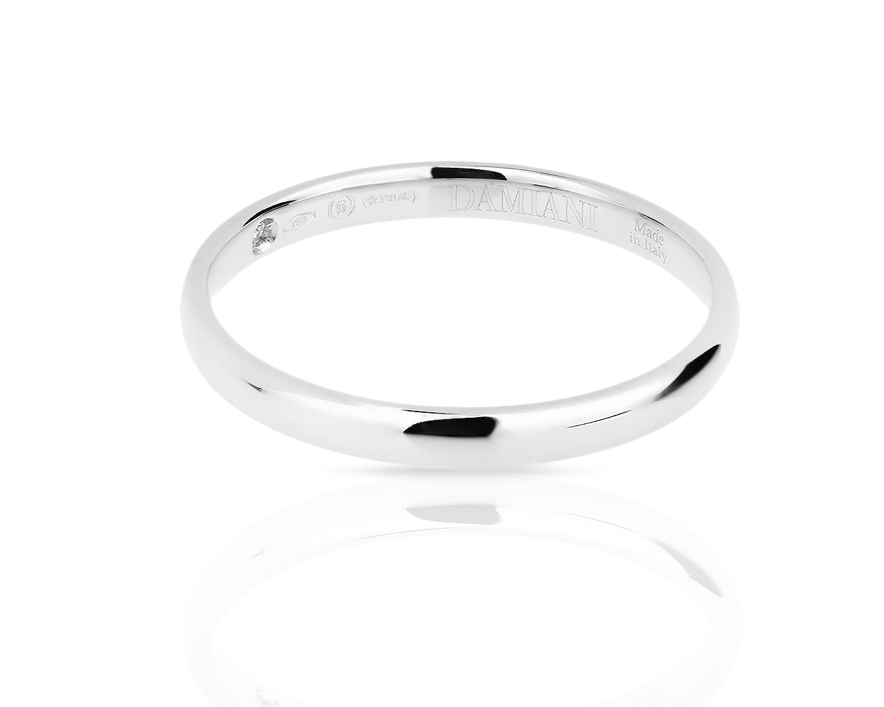 Стильное золотое кольцо с бриллиантом Damiani 200318/4