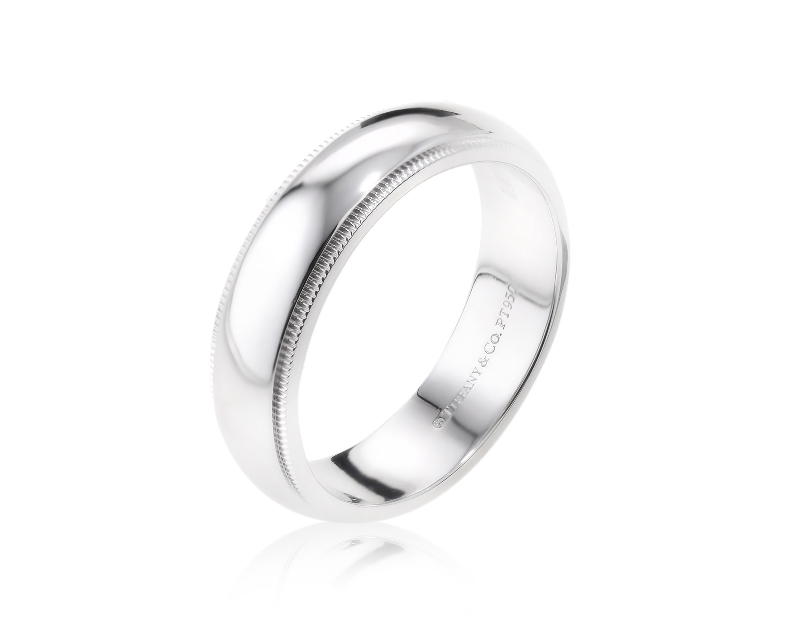 Оригинальное платиновое кольцо Tiffany&Co Milgrain 160224/1