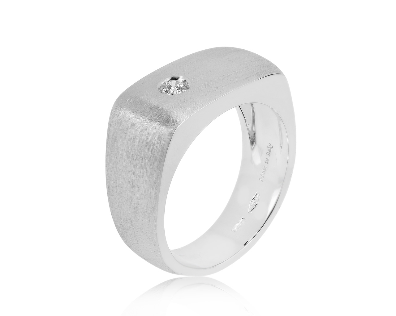 Оригинальное золотое кольцо с бриллиантом 0.12ct Damiani 030720/18