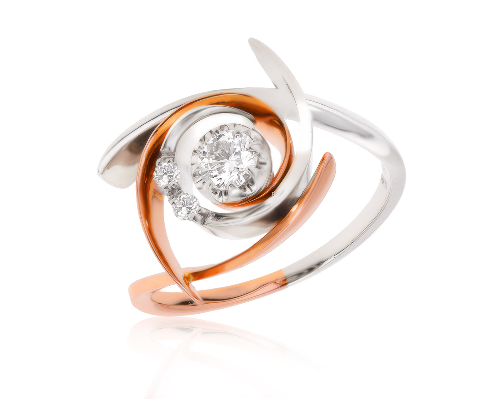 Золотое кольцо с бриллиантами 0.28ct Большаков 011124/19