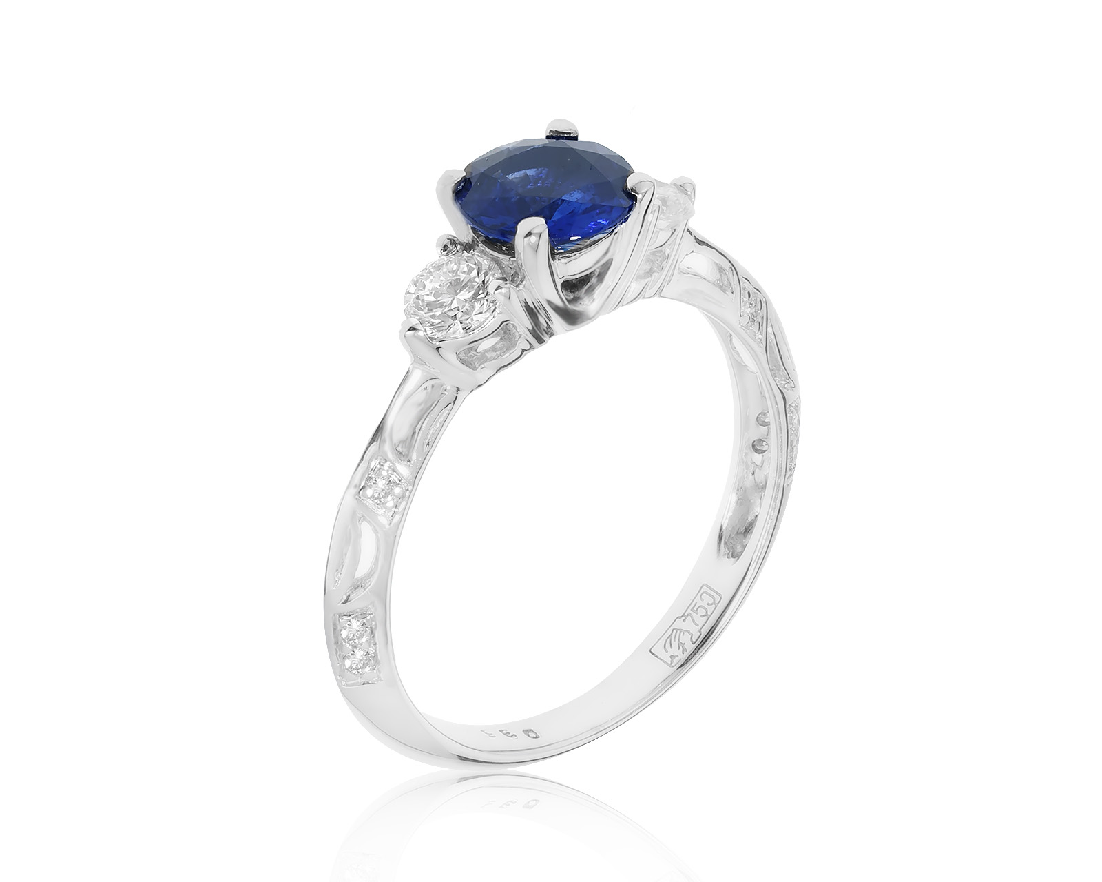 Прелестное золотое кольцо с сапфиром 0.80ct 260322/1 Прелестное золотое кольцо с сапфиром 0.80ct 260322/1