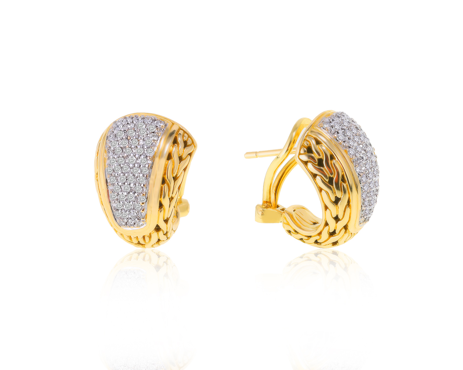 Оригинальные золотые серьги John Hardy 090622/10