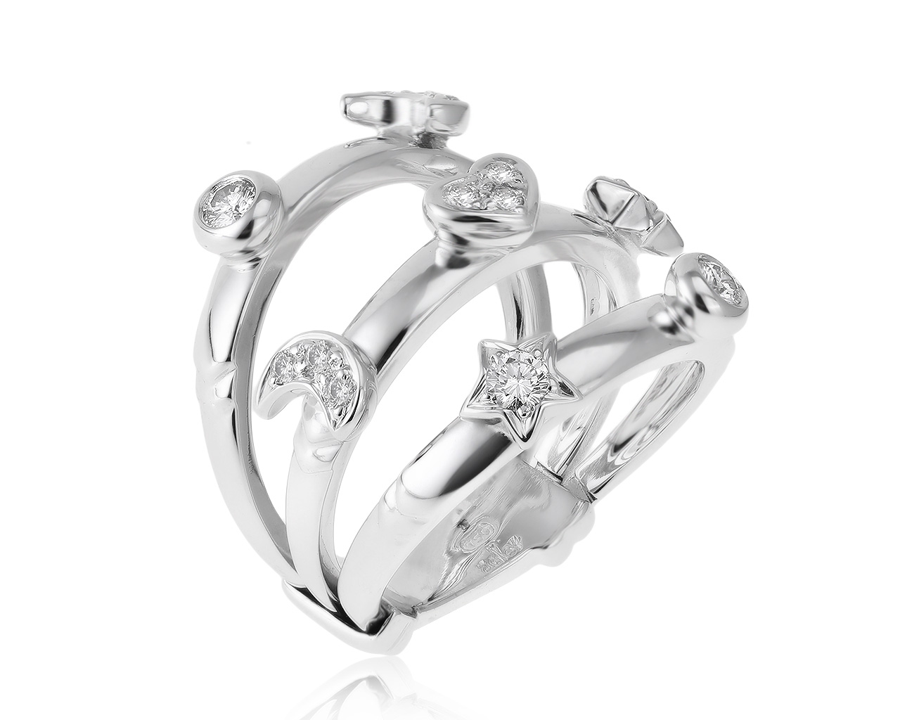 Оригинальное золотое кольцо с бриллиантами 0.52ct Adler 190121/4