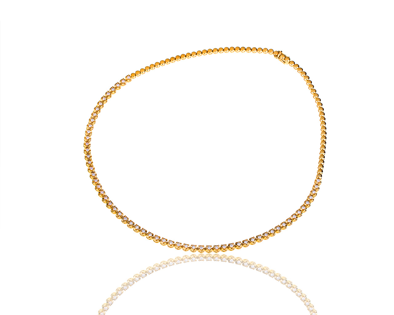Великолепное золотое колье с бриллиантами 2.01ct