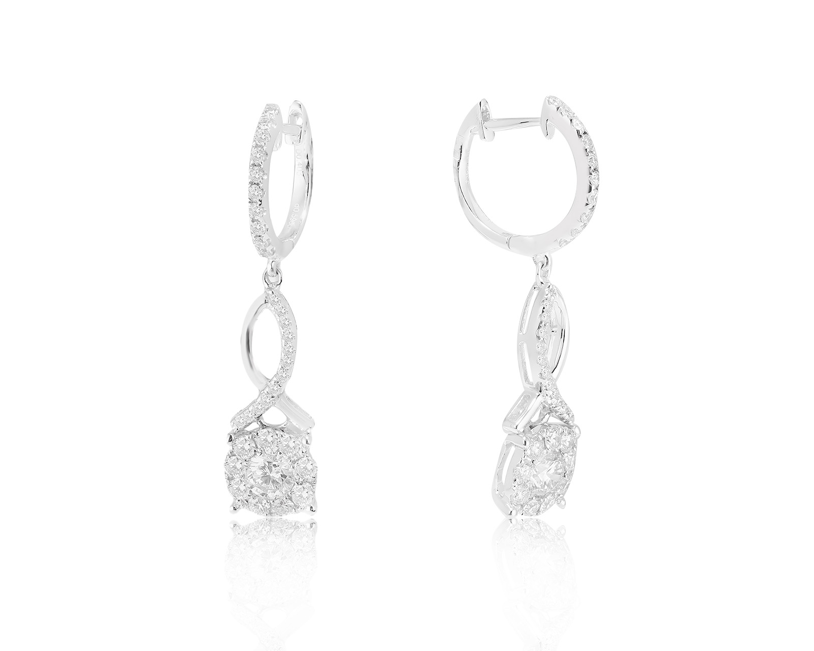 Золотые серьги с бриллиантами 1.00ct 231223/4