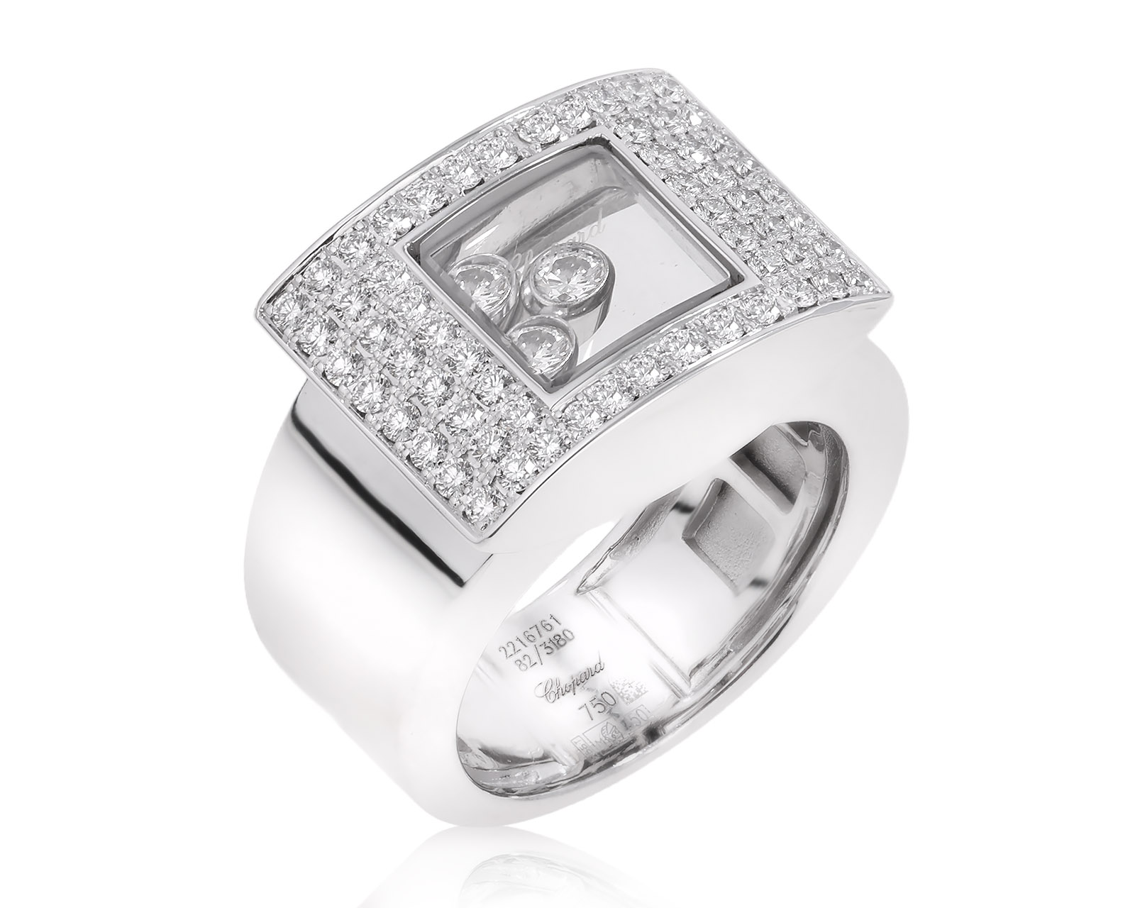 Оригинальное золотое кольцо Chopard Happy Diamonds 280725/2