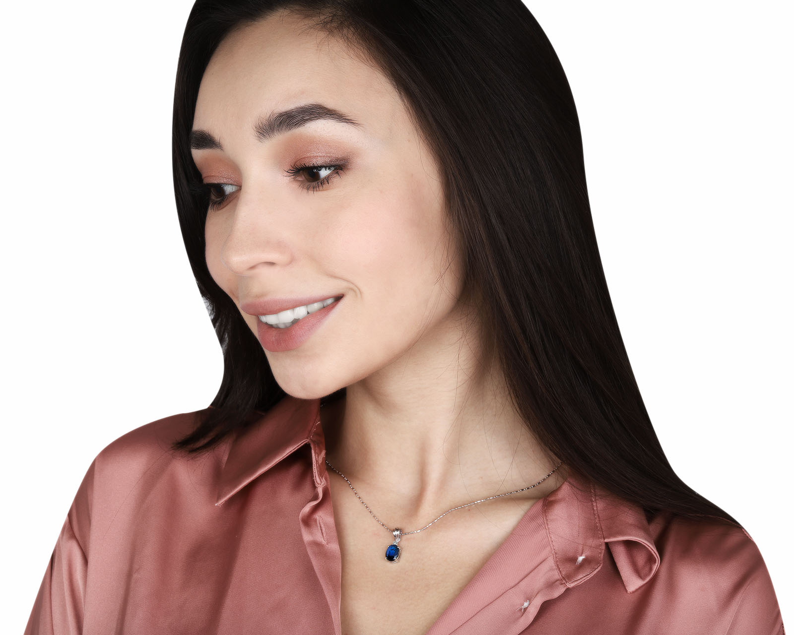 Итальянский золотой кулон с сапфиром 1.71ct