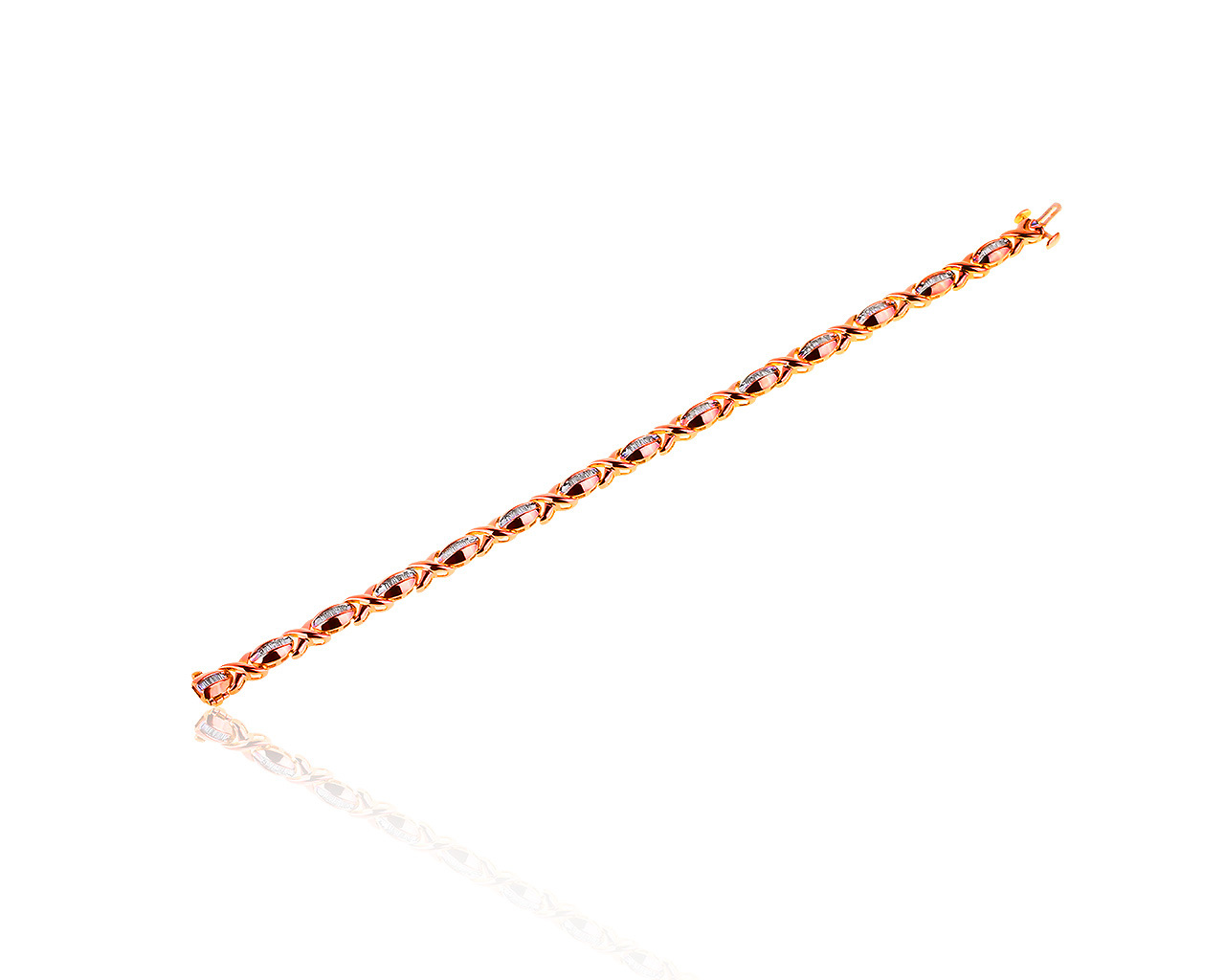 Престижный золотой браслет с бриллиантами 1.26ct 280719/1