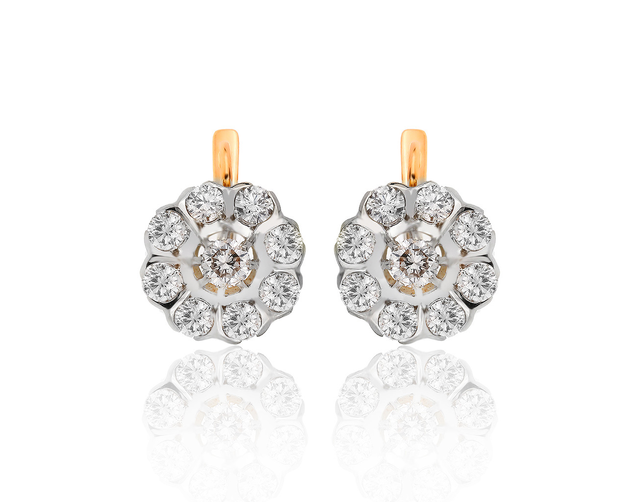 Прекрасные золотые серьги с бриллиантами 5.88ct 240819/6