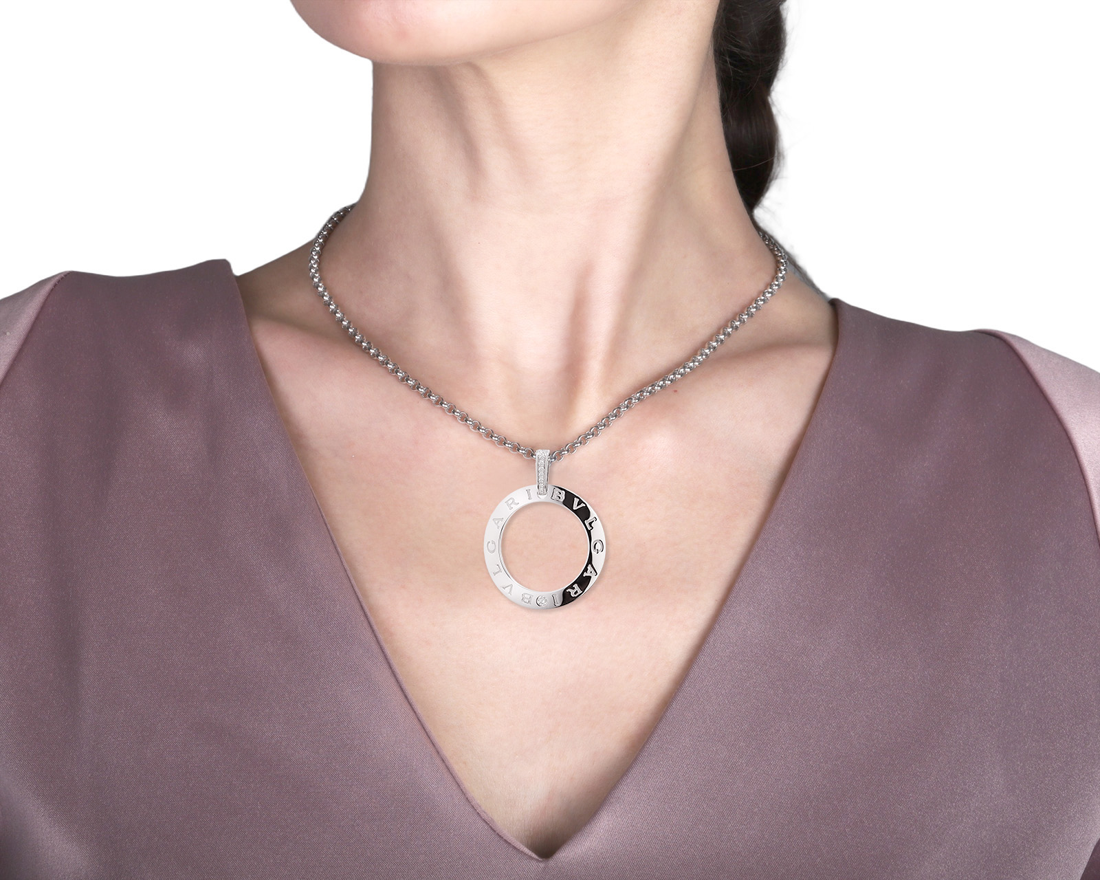 Оригинальное золотое колье с бриллиантами 0.20ct Bvlgari