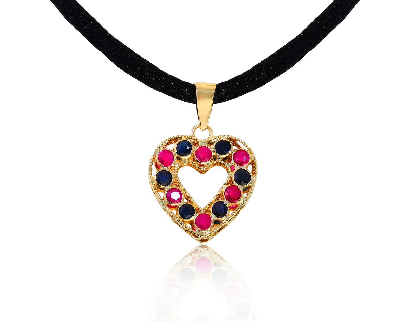 Романтичный золотой кулон с рубинами 0.61ct 270121/12