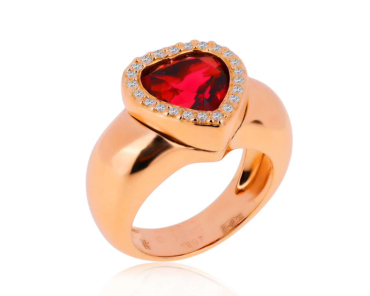 Оригинальное золотое кольцо с турмалином 2.37ct Piaget 300720/17