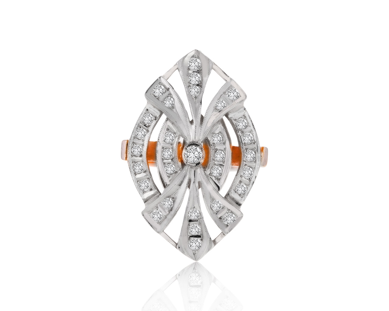 Достойное золотое кольцо с бриллиантами 0.61ct 280120/10