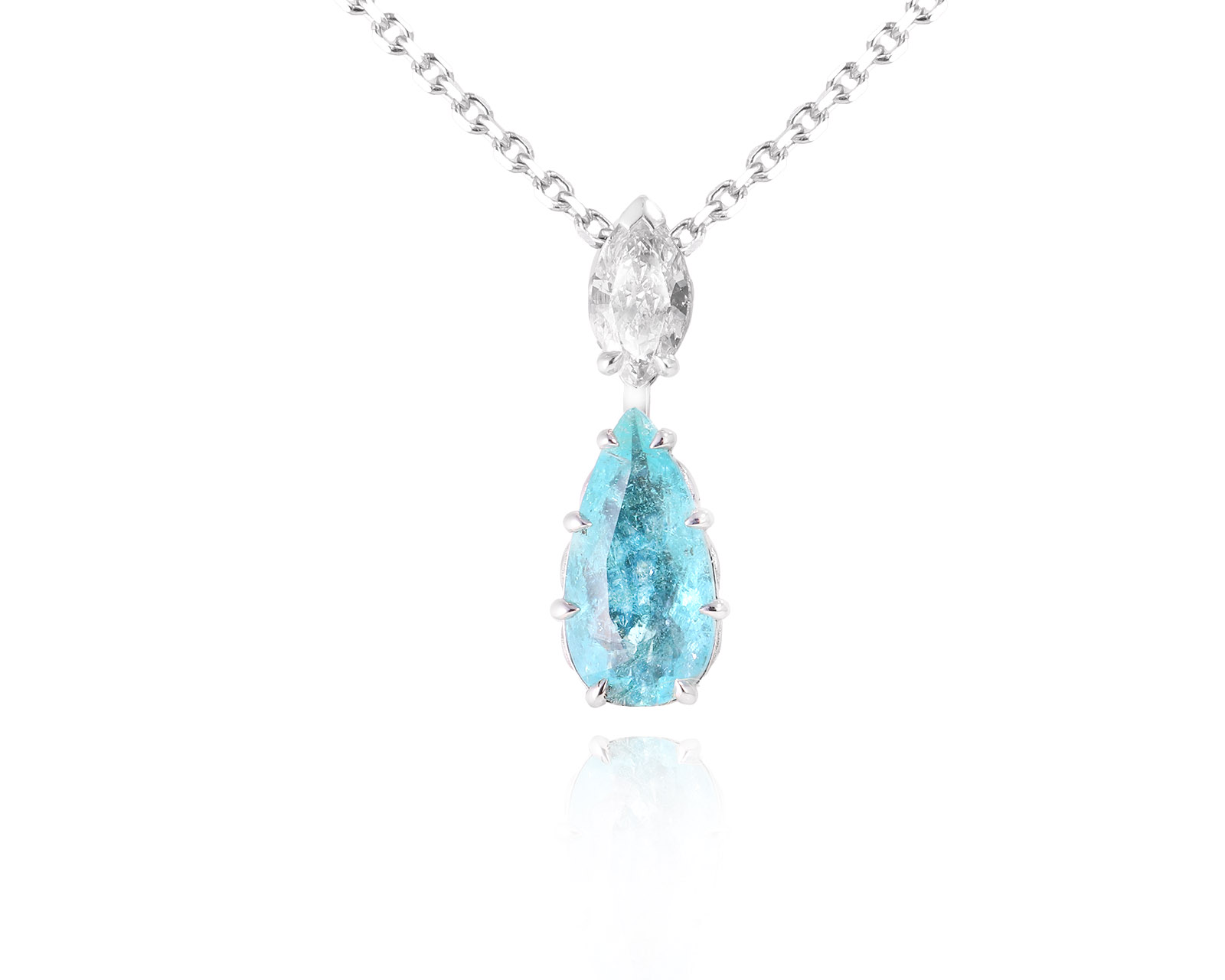 Золотое колье с турмалинами параиба 1.07ct Evgeny Matveev 150125/Б29