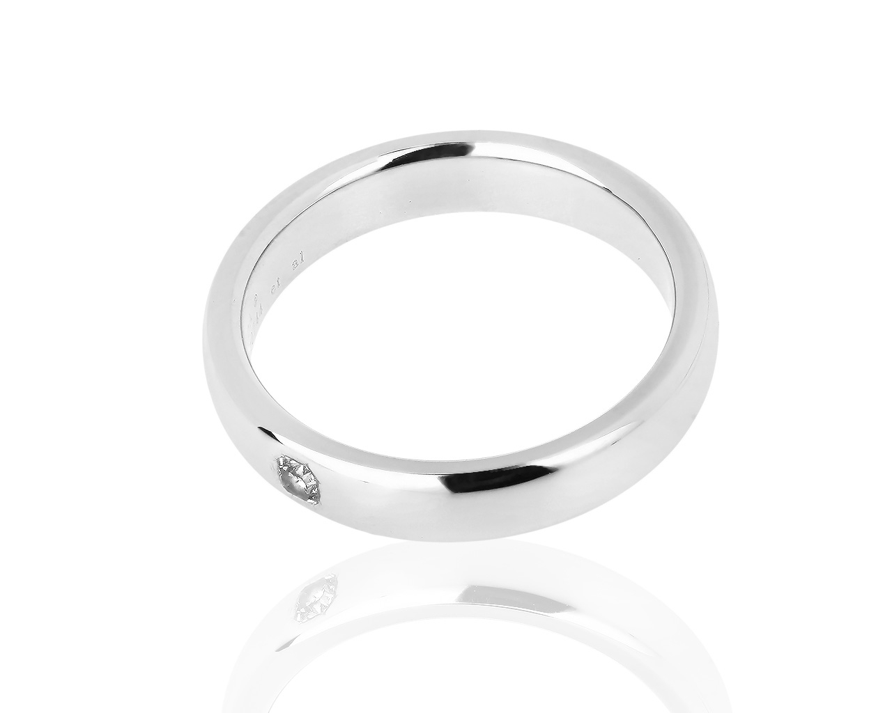 Платиновое кольцо с бриллиантом 0.05ct Tiffany&Co Lucida
